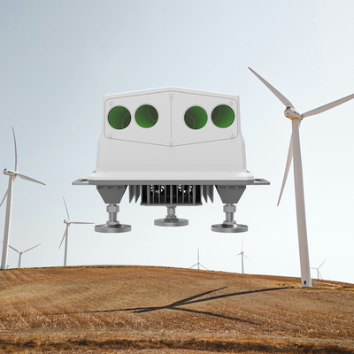 Lidar a turbina eolica a frequenza di 4 Hz per passaggio massimo Dimensione 500 mm e -180°-180° Distanza di direzione del vento nell'industria eolica